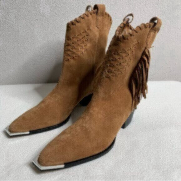 NWT Schutz Alexxa Leather Suede Ankle Boots - Picture 4 of 14